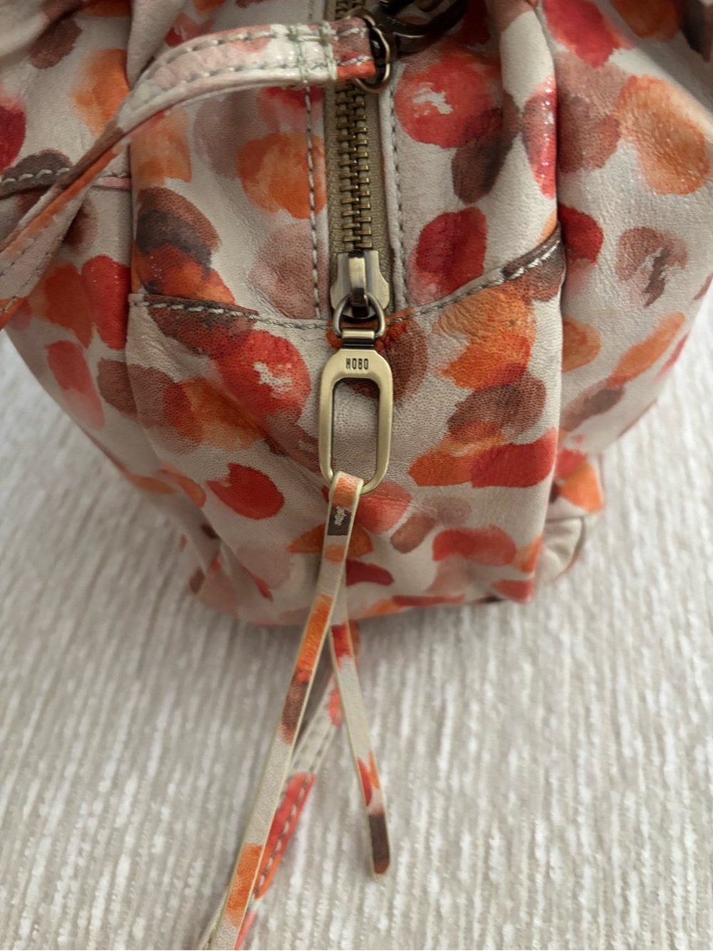 NWOT Hobo Darling Small Satchel Dots Print Leather Crossbody Bag - Picture 7 of 10